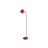 lampe de lecture tosel 95116 lampadaire liseuse articulé métal rouge l 40 p 40 h 150 cm ampoule e27