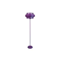 lampe de lecture tosel 50136 lampadaire droit métal violet l 35 p 35 h 170 cm ampoule e27