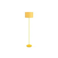 lampe de lecture tosel 50188 lampadaire droit métal jaune l 35 p 35 h 153 cm ampoule e27
