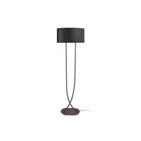 lampe de lecture tosel 50294 lampadaire colonne métal marron et noir l 50 p 25 h 170 cm ampoule e27
