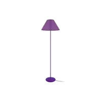 lampe de lecture tosel 50482 lampadaire droit métal violet l 40 p 40 h 170 cm ampoule e27