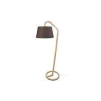 lampe de lecture tosel 51287 lampadaire arqué bois naturel et marron l 50 p 50 h 162 cm ampoule e27