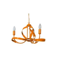 lustre tosel 20120 lustre multi bras métal orange l 52 p 52 h 70 cm ampoules e14