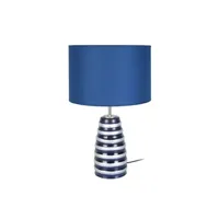 autres luminaires tosel 62936 lampe de chevet conique verre bleu l 30 p 30 h 50 cm ampoule e27
