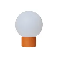 lampe de table lumisky lampe de table touch effet beton orange led terra terre cuite orange terre cuite h 25 cm