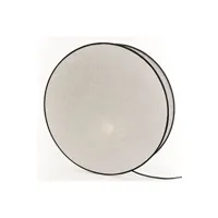 lampe à poser amadeus lampe luna gris perle 49cm - - gris - tissu