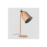 lampe à poser sklum lampe de table môma brun noisette 39 cm