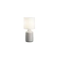 lampe à poser ideal lux kali-3 - lampe de table d'intérieur 1 lumière blanche avec abat-jour, e14