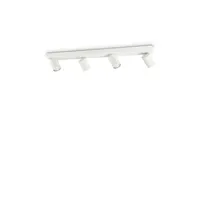 spot ideal lux rudy - lampe de plafond intérieur 4 lumières blanc, gu10