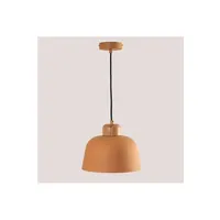 suspension sklum lampe suspendue claudi brun praliné 178 cm