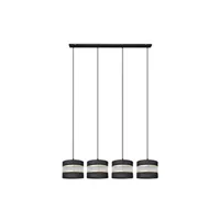 suspension helam helen plafonnier suspendu straight bar noir, or 100cm