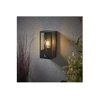 lanterne saxby lighting saxby breton pir lanterne extérieure noir mat avec détecteur de mouvement pir, ip44
