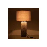 lampe à poser maison et styles lampadaire 42x42x72 cm en ciment et lin gris