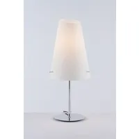 lampe à poser fan europe ermes lampe de table avec abat-jour conique rond blanc noir 31x65cm