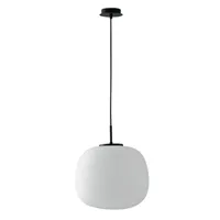 suspension fan europe tolomeo - suspension de plafond globe, opale noire, e27