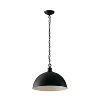 suspension fan europe charleston - luminaire suspendu dome bar, noir blanc, e27
