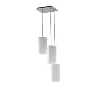 suspension fan europe square plafonnier suspendu à 3 lumières blanc 25x25x23cm