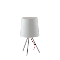 lampe à poser fan europe marley lampe de table avec abat-jour conique rond blanc, abat-jour en aluminium 25x43.5cm