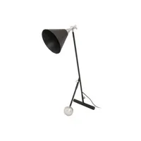 lampe à poser generique lampe à poser industriel celeste 76cm noir & argent