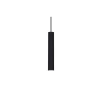 lustre ideal lux tube - luminaire suspendu mince à 1 ampoule del, noir