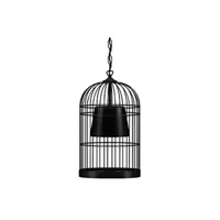 suspension tosel 16852 suspension lanterne métal noir l 25 p 25 h 70 cm ampoule e27