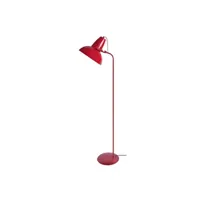 lampadaire tosel 95081 lampadaire liseuse articulé métal rouge l 29 p 29 h 150 cm ampoule e27