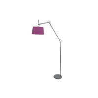 lampadaire tosel 50344 lampadaire articulé métal aluminium et violet l 130 p 170 h 230 cm ampoule e27