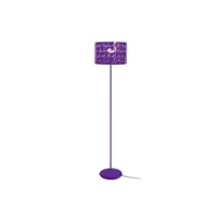 lampadaire tosel 50562 lampadaire droit métal violet l 30 p 30 h 160 cm ampoule e27