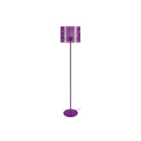 lampadaire tosel 50653 lampadaire droit métal violet l 30 p 30 h 170 cm ampoule e27