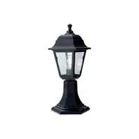 eclairage pour chemins firstlight products firstlight oslo - lanterne sur pied à 1 lumière - pillar black resin ip44, e27