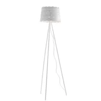 lampe de lecture fan europe cluny lampadaire trépied 3 lumières blanc 40x168cm
