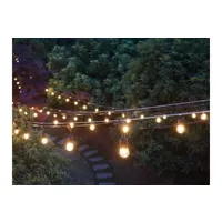 guirlande lumineuses vente-unique.com guirlande lumineuse guinguette emboîtable - 10 ampoules ambrées - 10 mètres - basalte