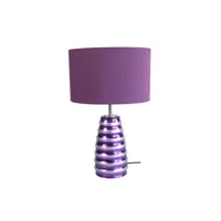 lampe de chevet tosel 62934 lampe de chevet conique verre violet l 30 p 30 h 50 cm ampoule e27