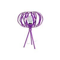 lampe à poser tosel 63032 lampe a poser ronde métal violet l 30 p 30 h 45 cm ampoule e27