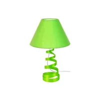 lampe de chevet tosel 63286 lampe de chevet spirale métal vert l 25 p 25 h 39 cm ampoule e27
