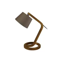 lampe de chevet tosel 65326 lampe de chevet arqué bois foncé et marron l 36 p 36 h 41 cm ampoule e14