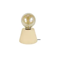 lampe de chevet tosel 66157 lampe de chevet conique bois jaune l 11 p 11 h 18,5 cm ampoule e27