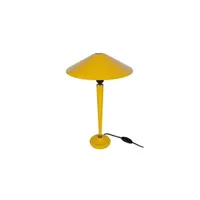 lampe de chevet tosel 66398 lampe de chevet conique métal jaune l 35 p 35 h 47 cm ampoule e27