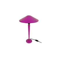 lampe de chevet tosel 66400 lampe de chevet conique métal violet l 35 p 35 h 47 cm ampoule e27