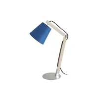 lampe de bureau tosel 90370 lampe de bureau articulé bois naturel et bleu l 28 p 28 h 70 cm ampoule e14