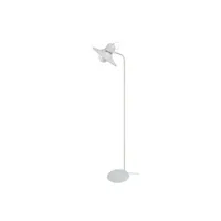 lampadaire tosel 95123 lampadaire liseuse articulé métal blanc l 29 p 29 h 150 cm ampoule e27
