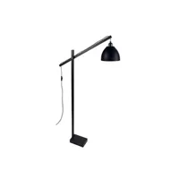 lampadaire tosel 95257 lampadaire liseuse articulé bois noir l 80 p 80 h 180 cm ampoule e27