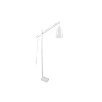 lampadaire tosel 95264 lampadaire liseuse articulé bois blanc l 80 p 80 h 180 cm ampoule e27