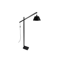 lampadaire tosel 95277 lampadaire liseuse articulé bois noir l 80 p 80 h 180 cm ampoule e27