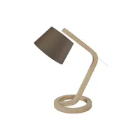 lampe de chevet tosel 65322 lampe de chevet arqué bois naturel et marron l 36 p 36 h 41 cm ampoule e14