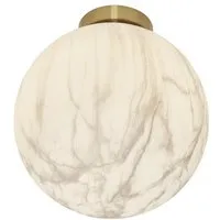 plafonnier carrara boule effet marbre 28 x 32cm
