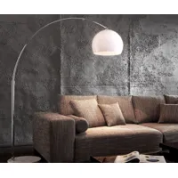 lampe big-deal éco lounge arc marbre blanc réglable