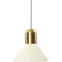 classicon suspension bell light - laiton - matière blanche, 32 cm de diamètre