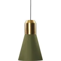 classicon suspension bell light - laiton - matière verte, 32 cm de diamètre
