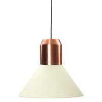 classicon suspension bell light - cuivre - matière blanche, 32 cm de diamètre